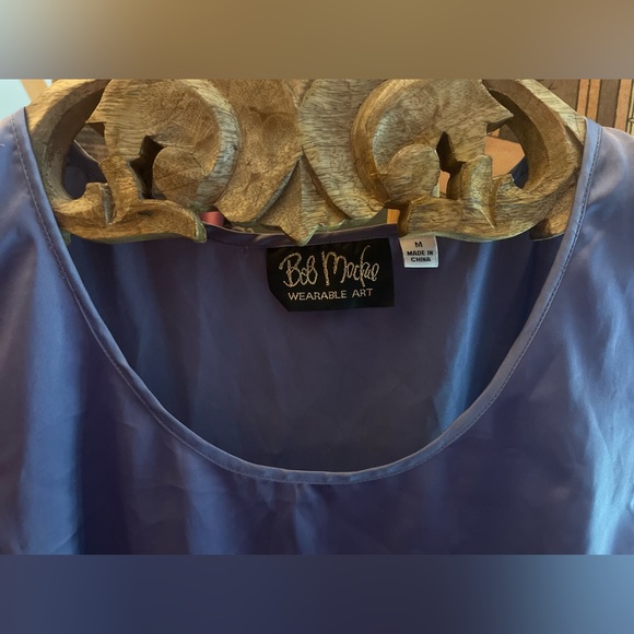 ⚡️2/$15 BOB MACKIE: Vintage Satin Tank Top Purple | Size M - Picture 4 of 4